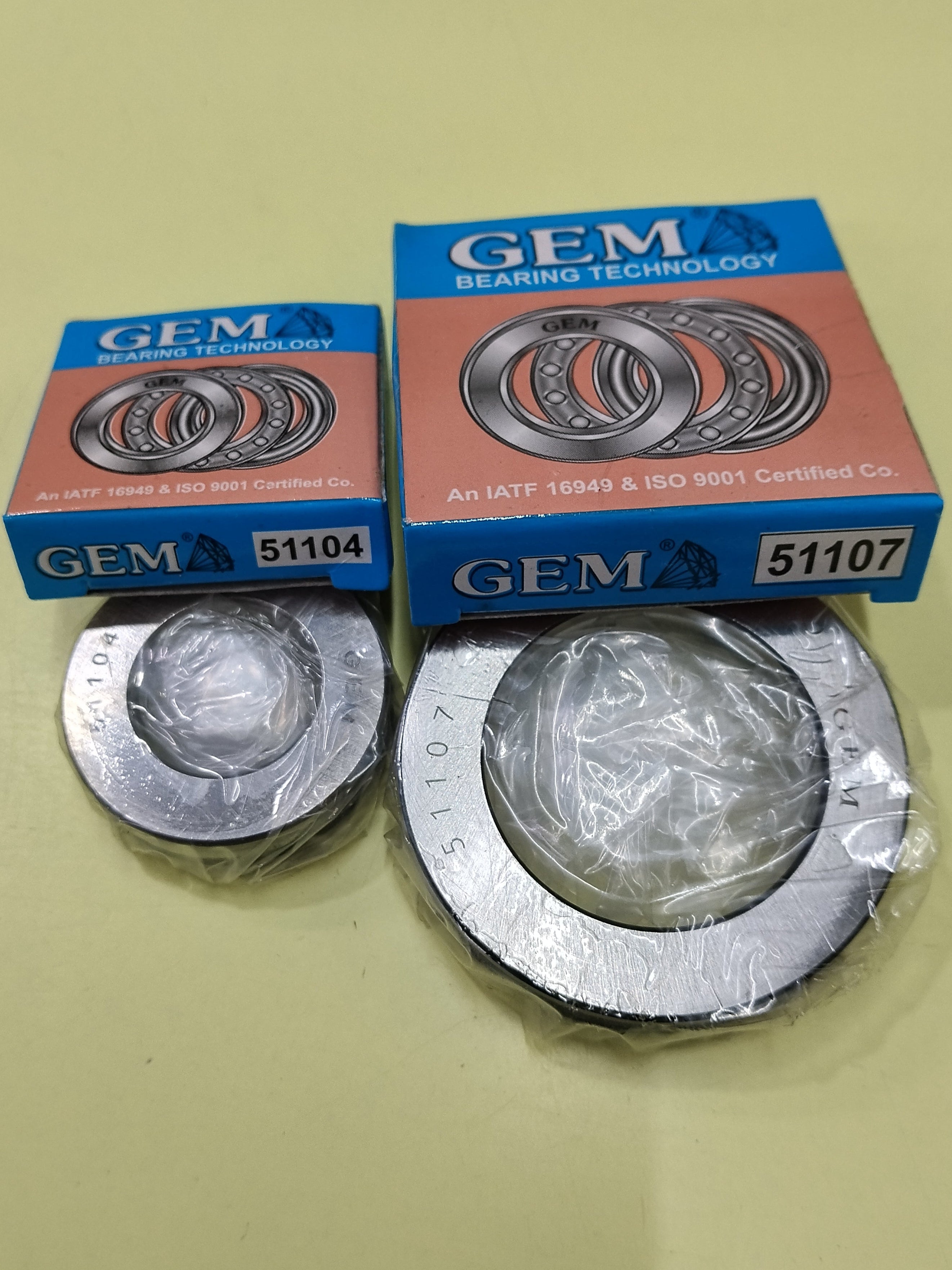 51104 51107 GEM BEARING 51100 SERIES THRUST